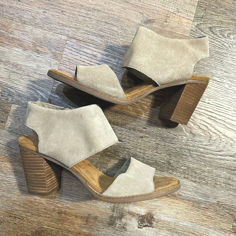 Women’s Tom’s Majorca Cutout Block Heel Sandals, size 9